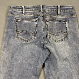 Silver Brand Suki Slim Boot Women's 32/33 WHISKERING Jeans MEDIUM WASH